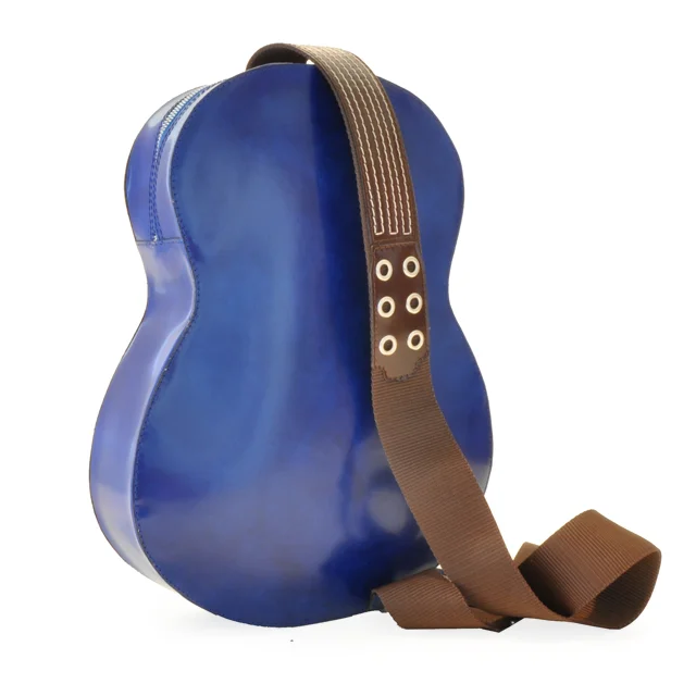 RBL434_3 PRATESI Da Filicaja Blue Leather Guitar Backpack - Luxury Italian Leather Backpacks.jpg