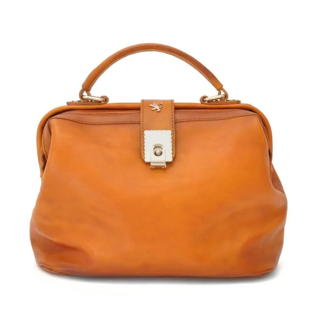 Pratesi 'Certaldo' Luxury Italian Cognac Leather Grab Bag - Bags & Arts