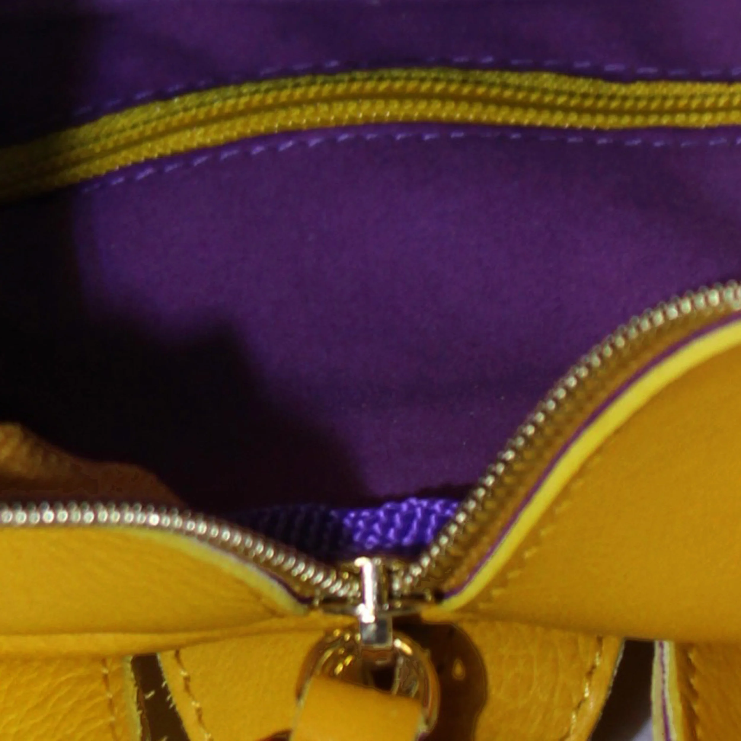 Terrida Italian Yellow Leather Medium Backpack Womens