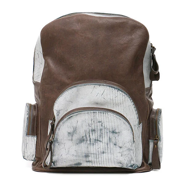 Terrida 'David Crockett' Multi Pockets Luxury Italian Leather Rucksack