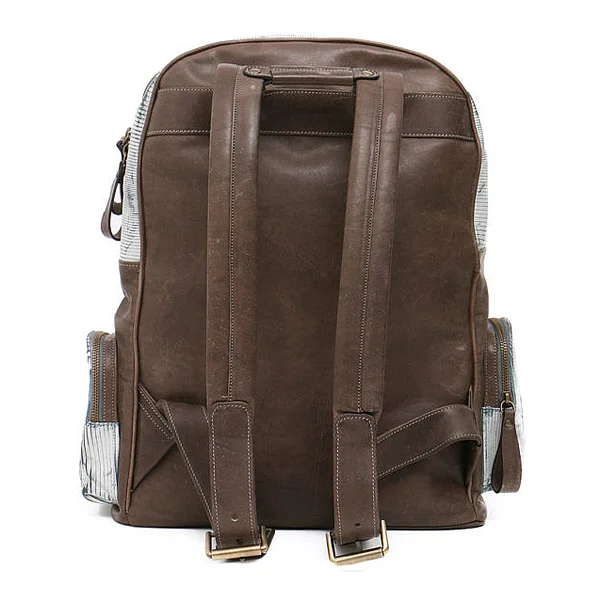Terrida 'David Crockett' Multi Pockets Luxury Italian Leather Travel Bag