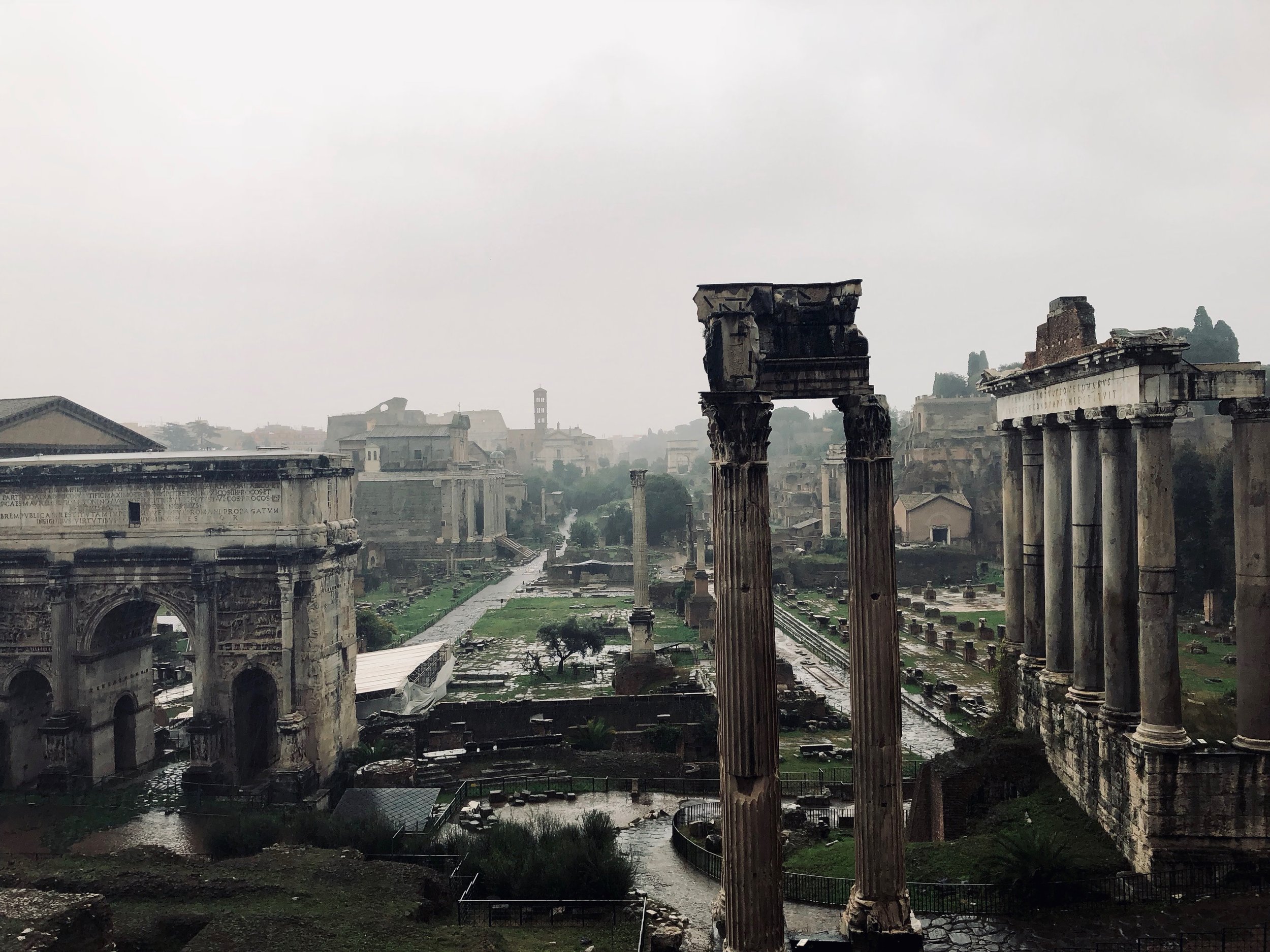  Overlooking the Roman Forum. 