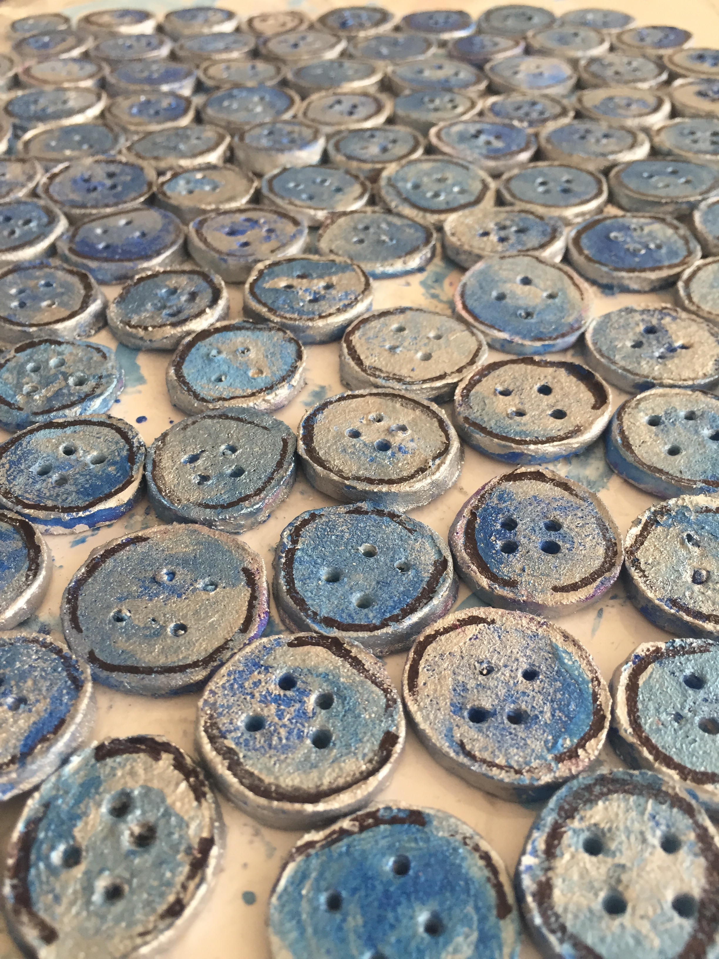 Hand made Buttons for Theatre Unspeakable
