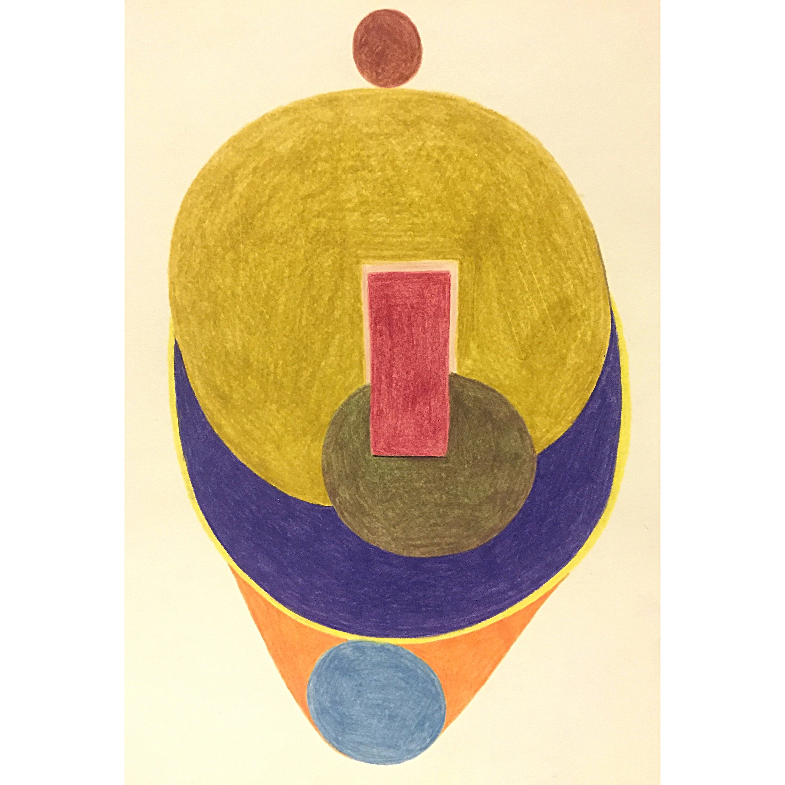 Spheres within spheres 11” x 15” / 27,9 cm x 38,1 cm Crayon on paper 2017 Brooklyn, New York