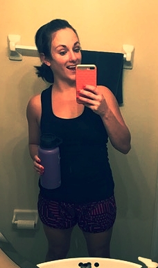 How everyone on social media wants you to think they look after their 5am workout - suck it in, turn to get the right angle, filter the crap out of it. 