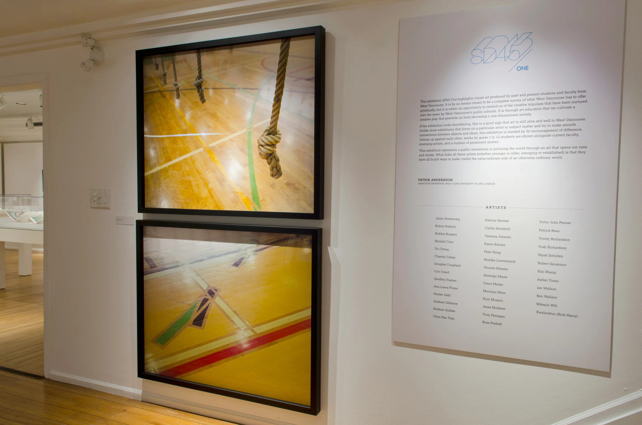 Climb , 2004 / Demarcation , 2004 / installation view I / SD45 / one / West Vancouver Museum / 2014