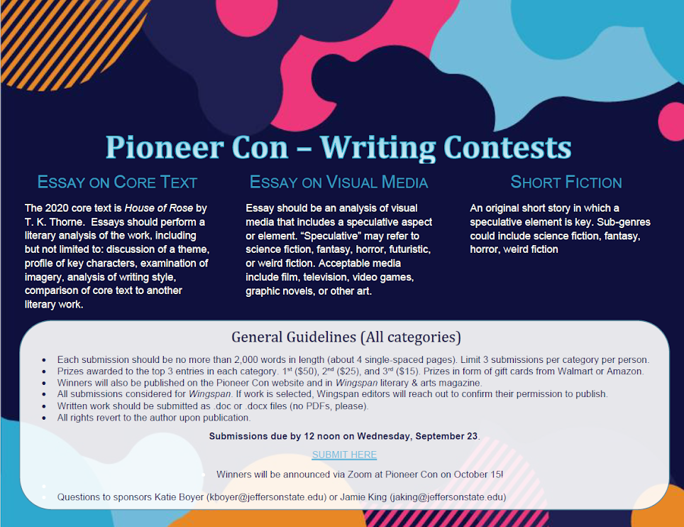 Pioneer Con 2020: Call for contest entries, presentations, and proposals.