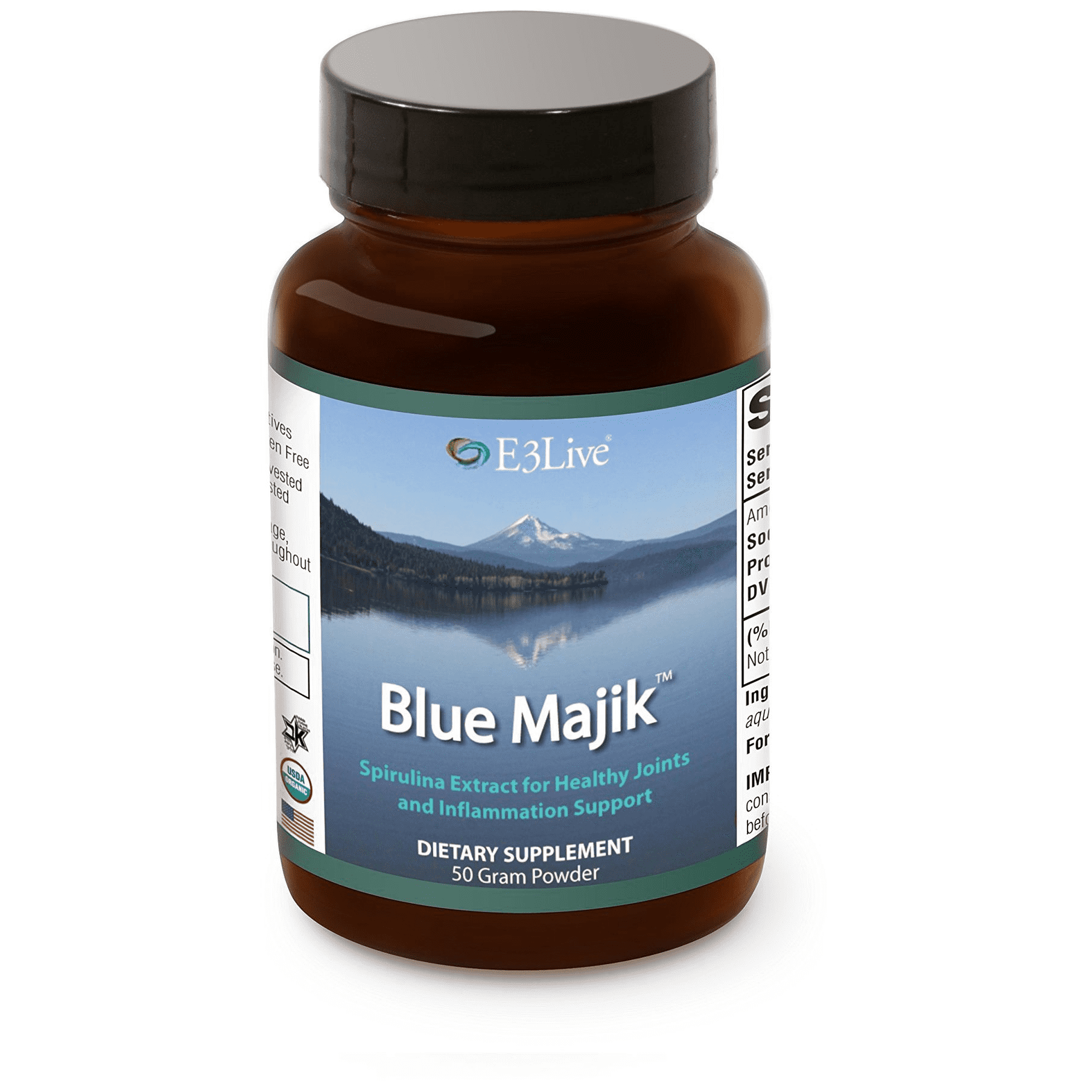 Blue Majik is a proprietary, chemical free extract of Arthrospira platensis (Spirulina). Its blue pigment contains both phycocyanin (PC) and non-PC compounds. This unique combination is not seen in standard Spirulina powder. PC is clinically shown to relieve physical discomfort, which means consumers feel better, can do more activity, and enjoy an overall better quality of life. https://www.e3live.com/p-7-blue-majik.aspx
