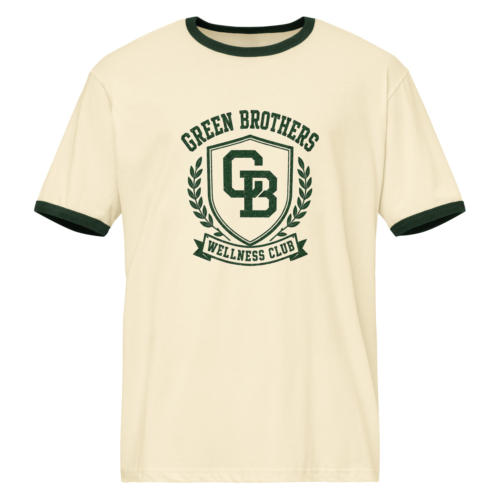unisex-ringer-t-shirt-natural-forest-green-front-6a7f64e3b9a58.jpg