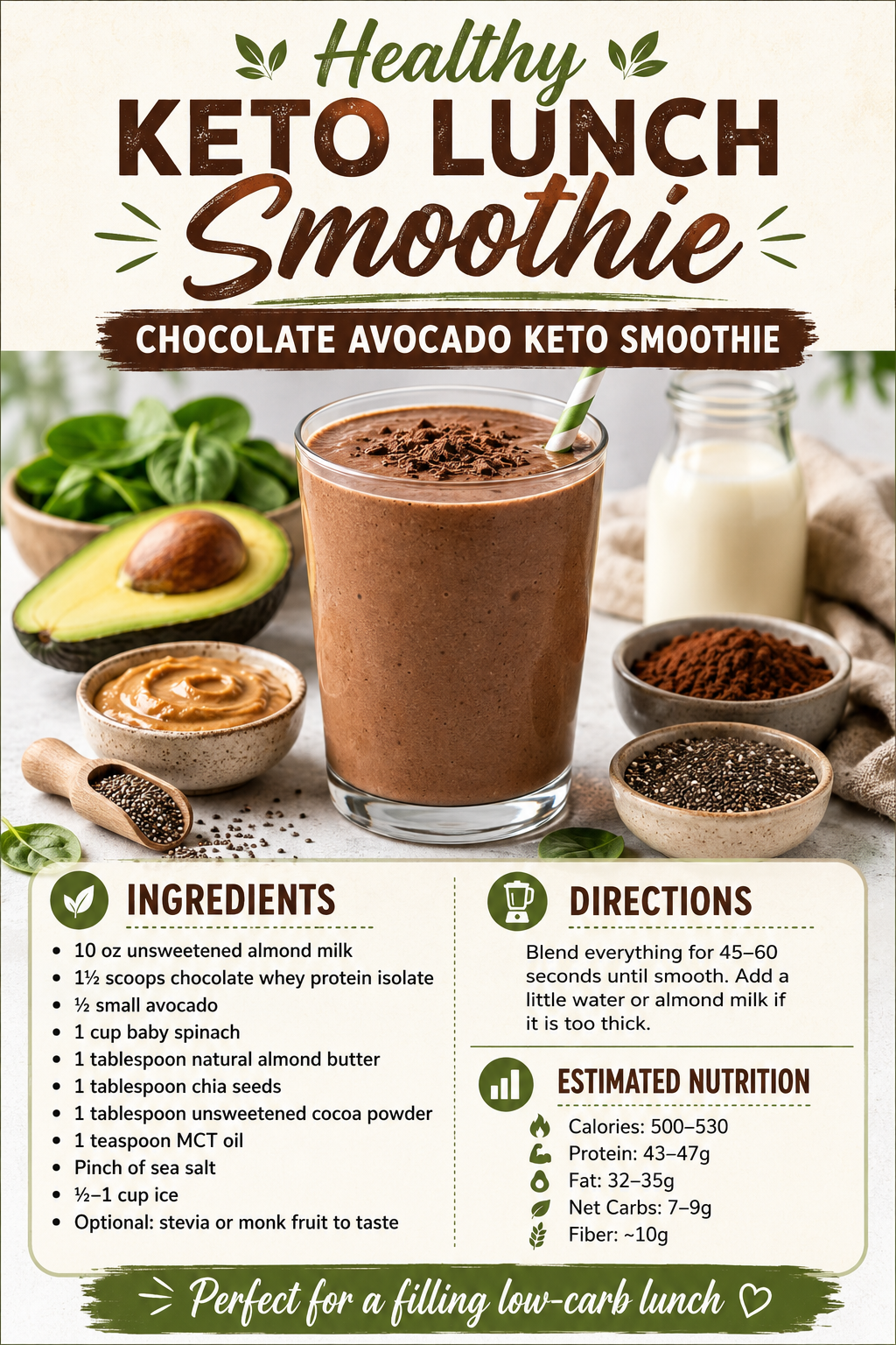Healthy keto smoothie recipe