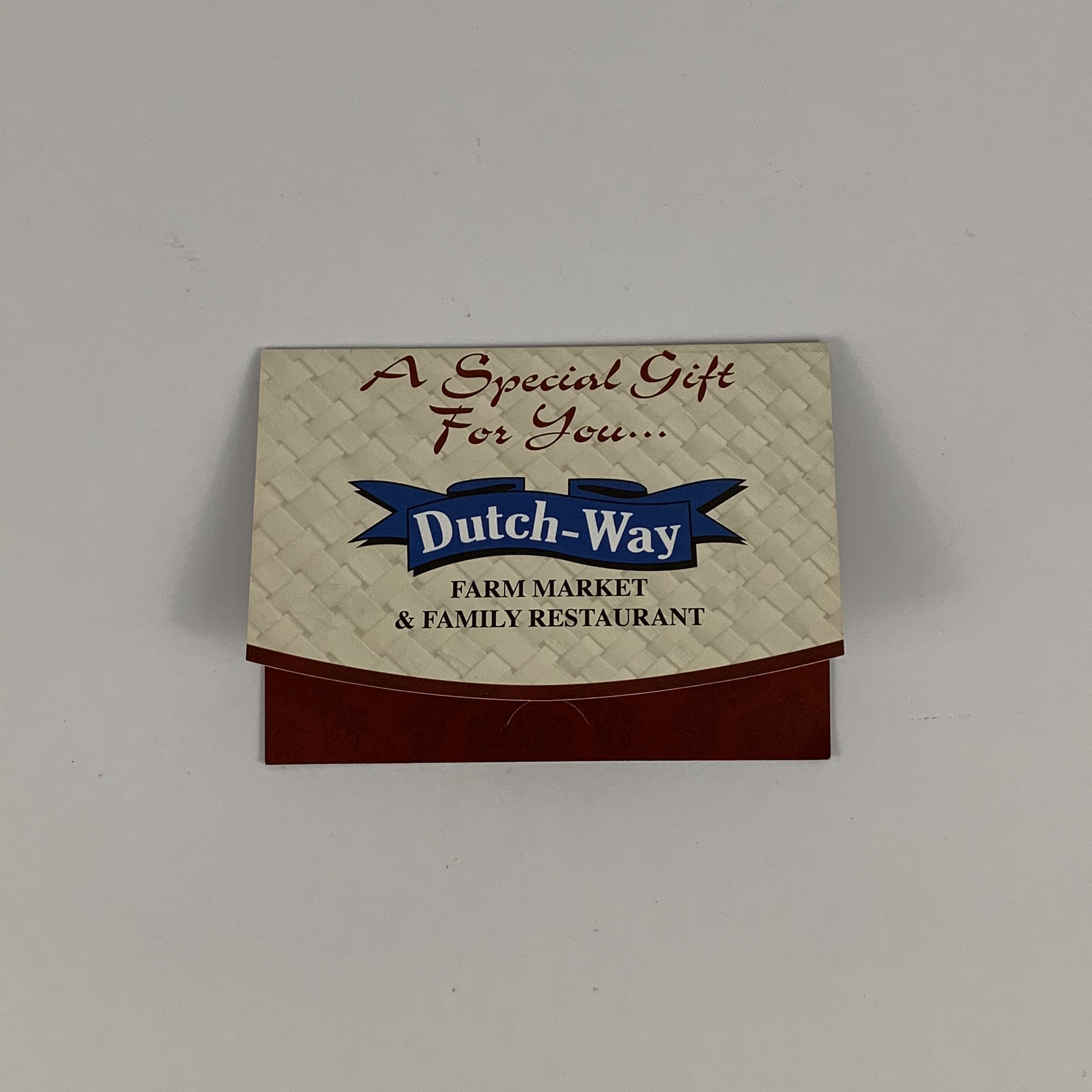 $25 Dutch-Way Gift Card Donated by: Dutch-Way Starting bid: $10