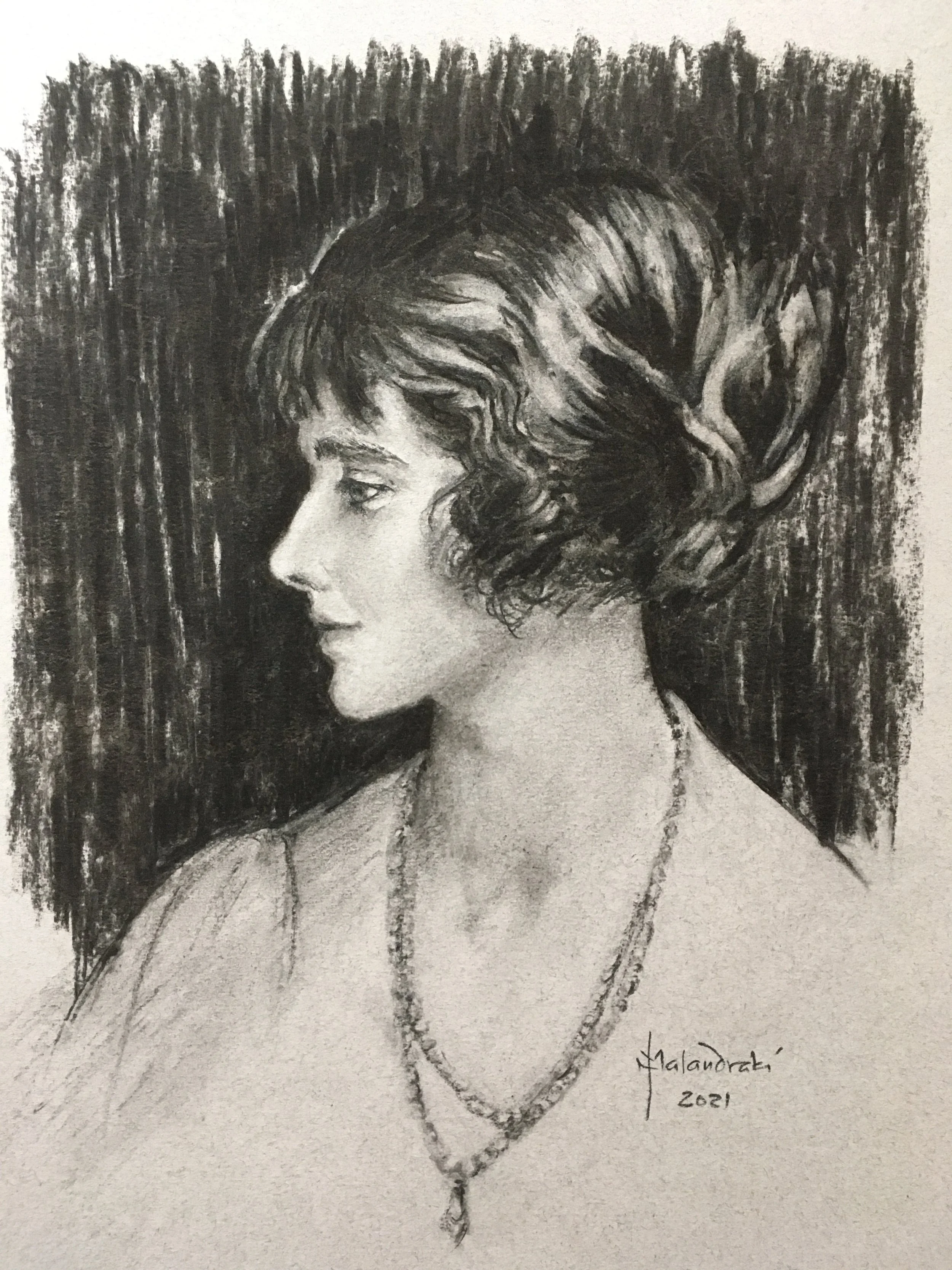  Master study of John S. Sargent’s Lady Elizabeth Bowles-Lyon  