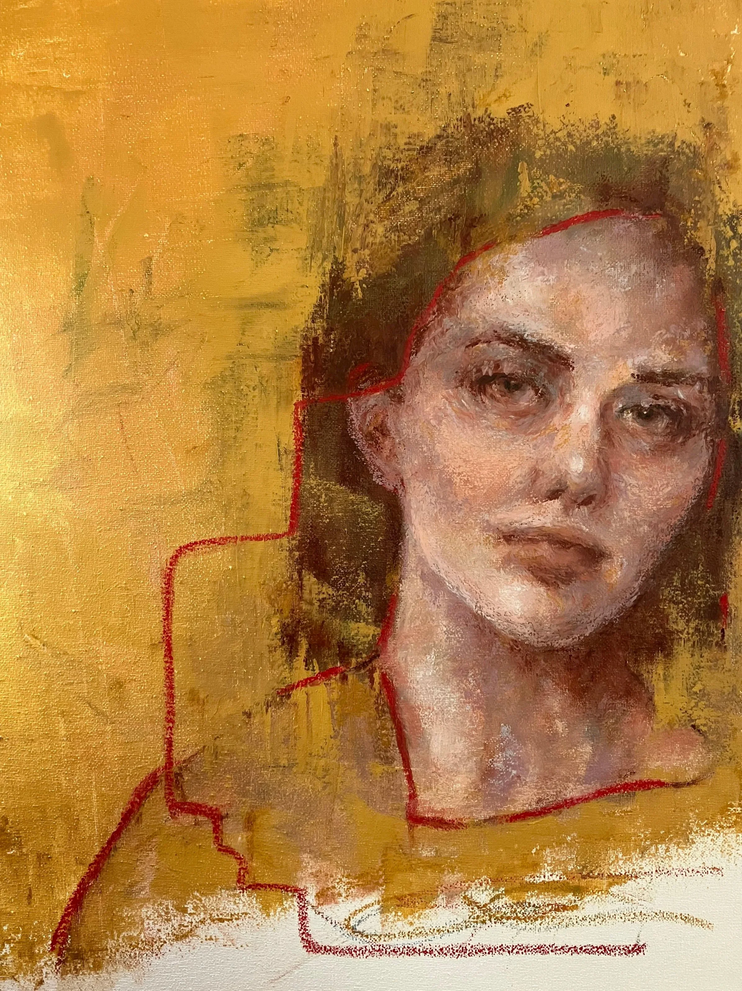  Sanctuary III - Acrylic and oil pastels on canvas (private collection) 