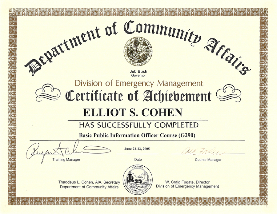 Elliot Cohen FL DEM Certificate copy.png