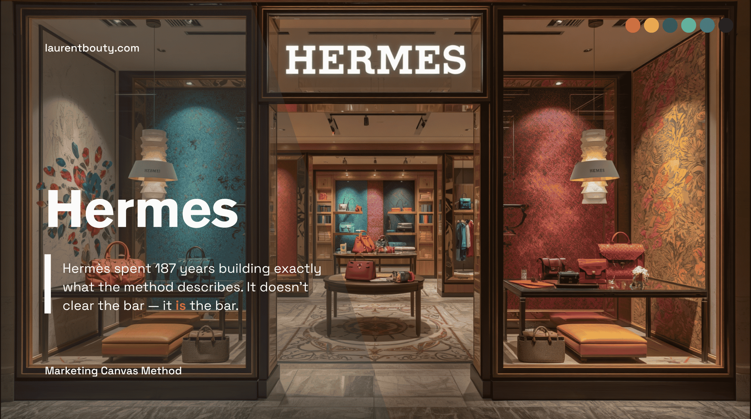 Hermès spent 187 years building exactly what the method describes. It doesn't clear the bar — it is the bar.