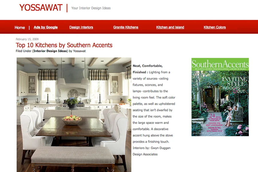 Southern Accents May/Jun 09 Top 10 Kitchens by Southern Accents