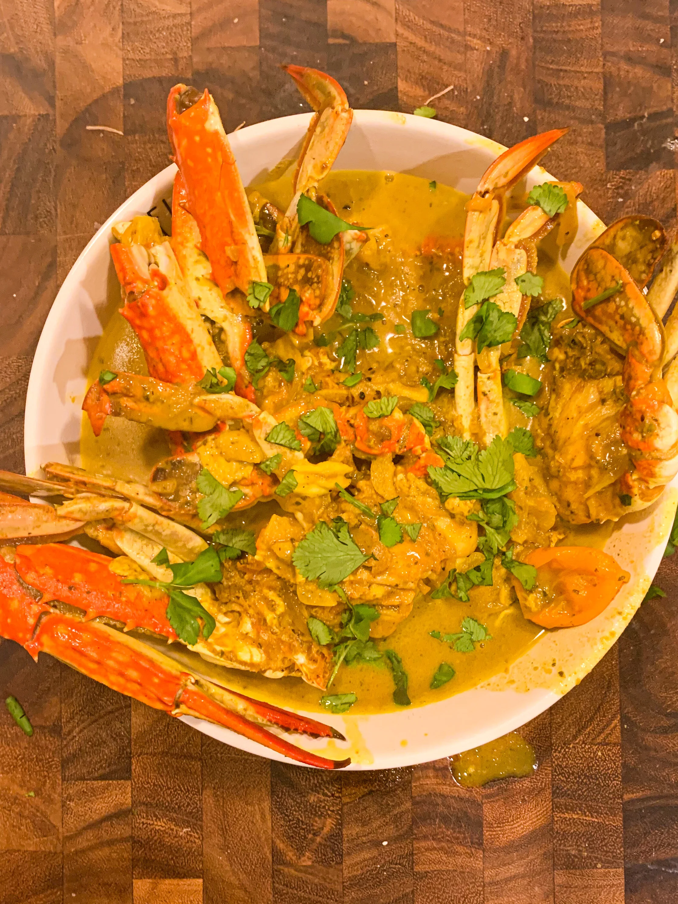 Coconut Curry Crab Legs 