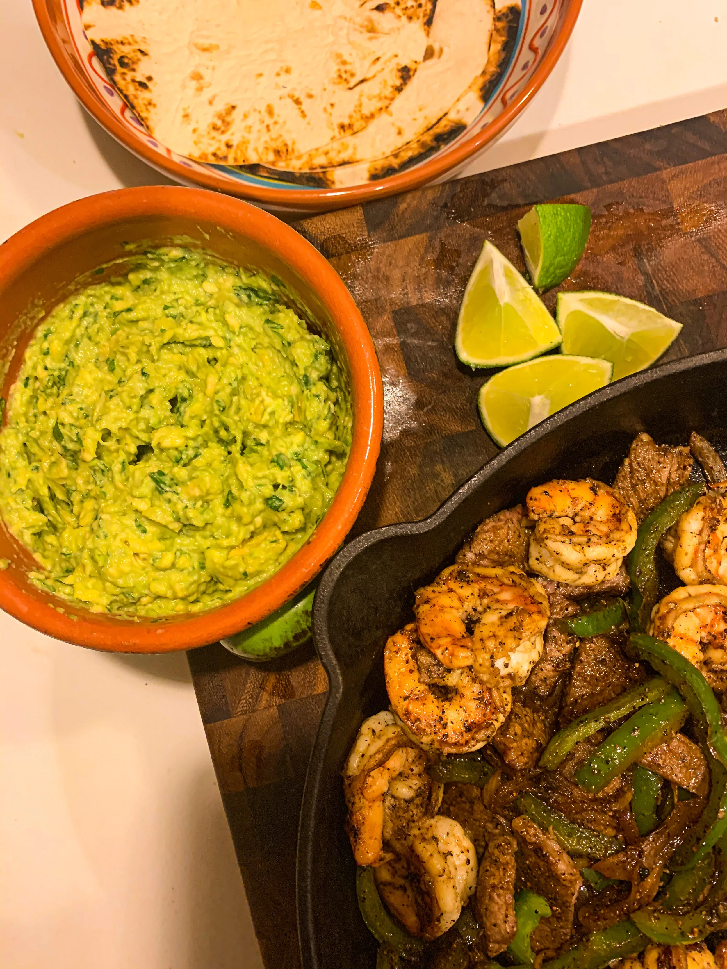 Shrimp &amp; Steak Fajitas