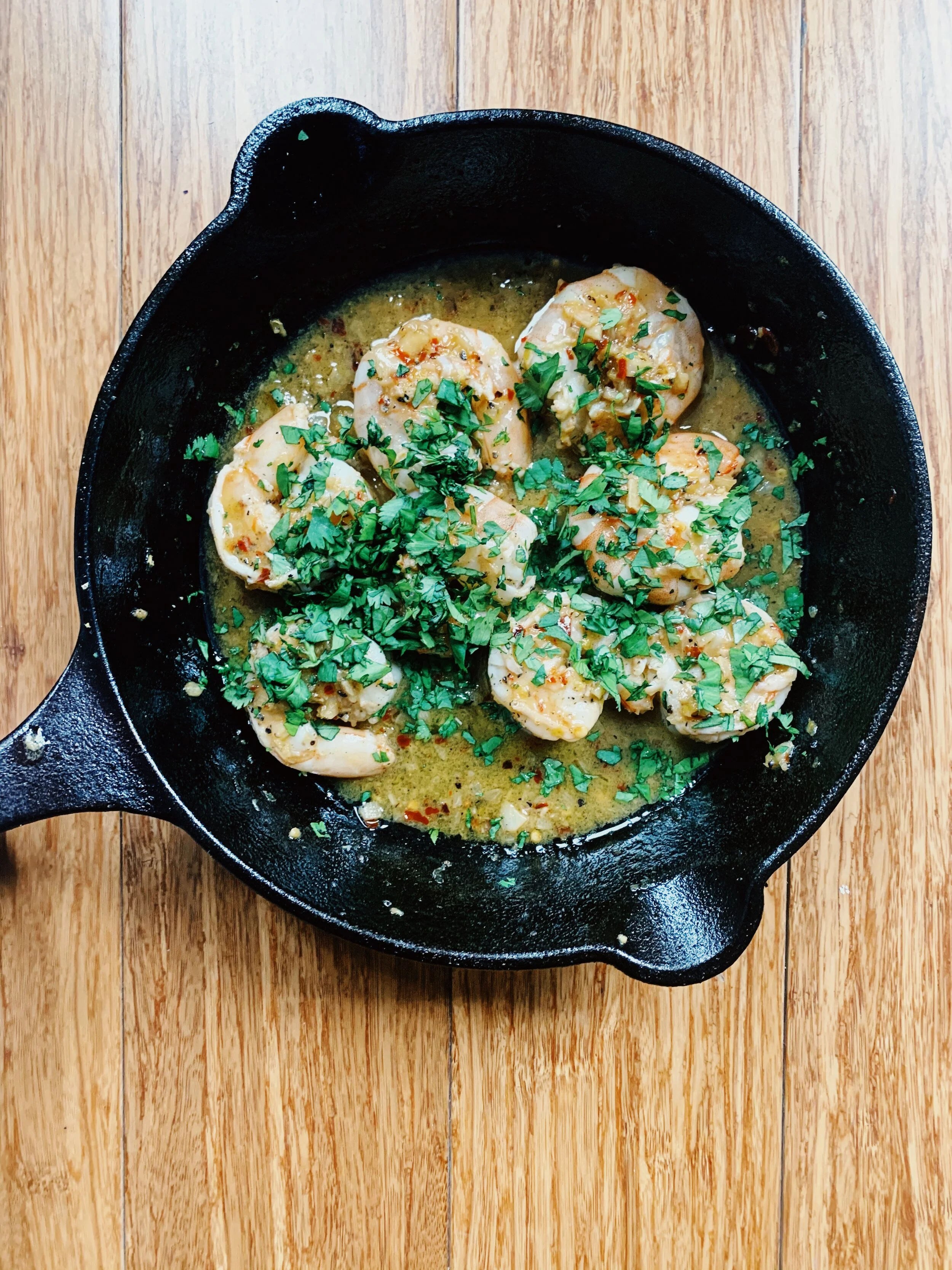 white wine garlic shrimp 