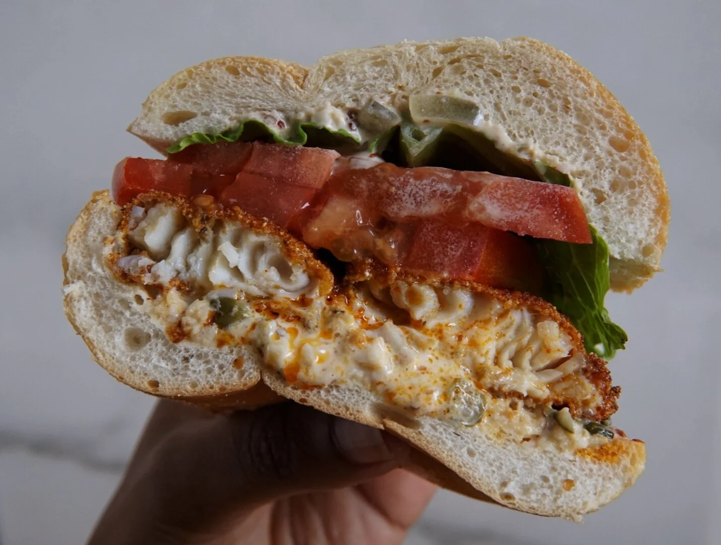 Hot Catfish Po'Boy