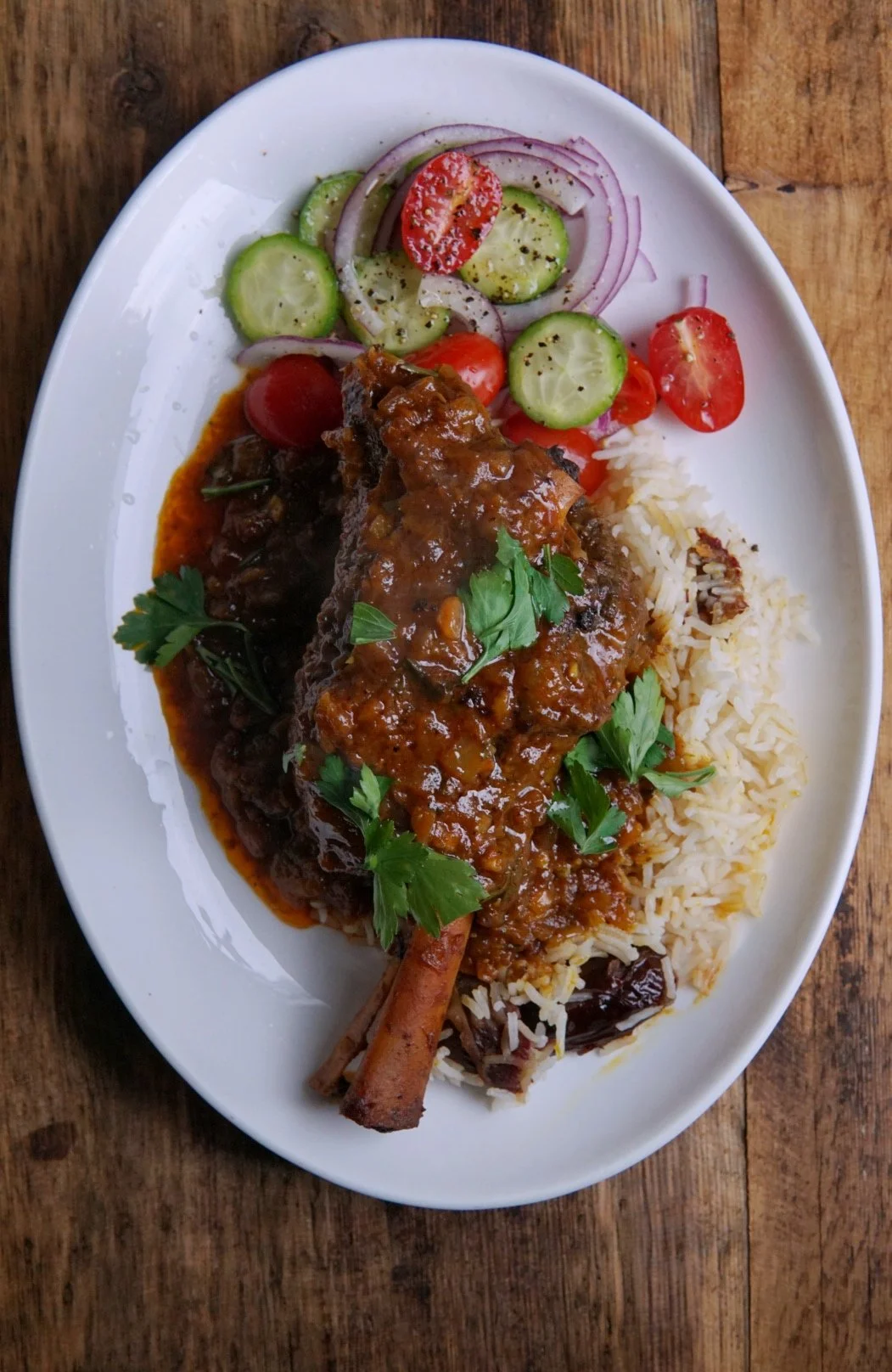Moroccan lamb shanks