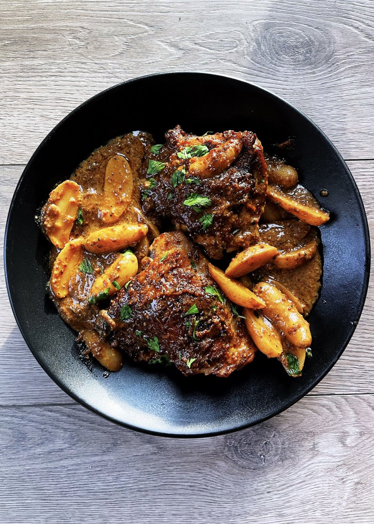 white wine dijon chicken — Just Add Hot Sauce