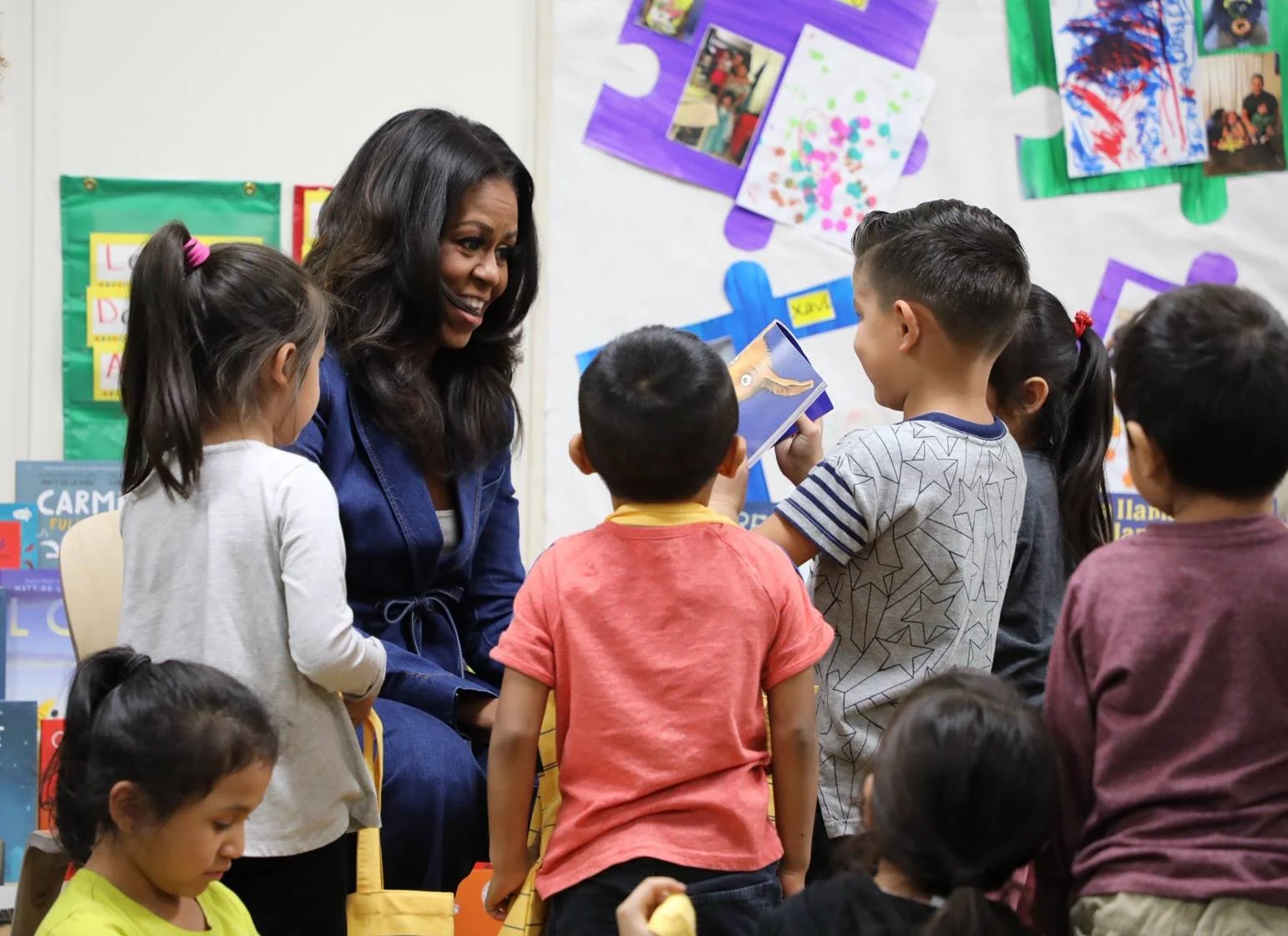 Former First Lady Michelle Obama visited a Head Start program at Para Los Niños on November 15, 2018. She led story-time and shared her love of reading with young Head Start students.