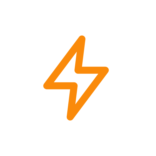 Lightning bolt icon for fast business funding in as little as 24 to 48 hours