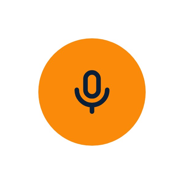 Microphone icon for a DISC keynote talk