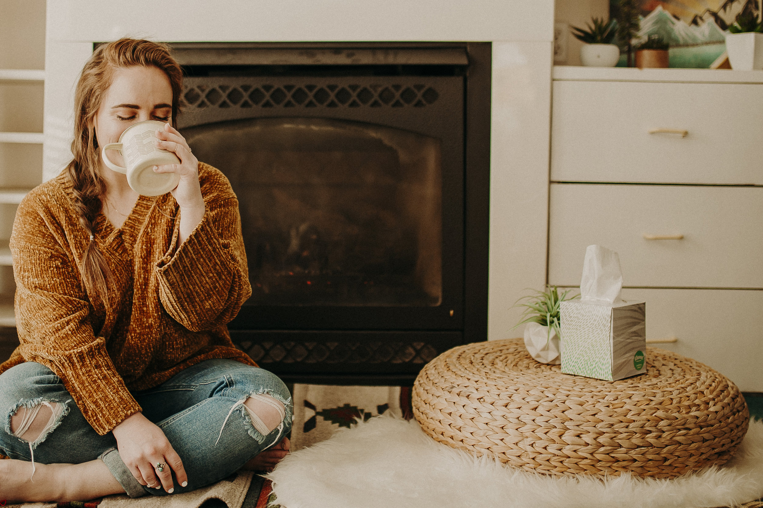  Next, I love to begin or finish my day with a hot cup of super-food tea! I generally go for tea with dandelion (which is an acquired taste), and sweeten with a bit of local, raw honey. This combination makes a world of difference in how I'm feeling 