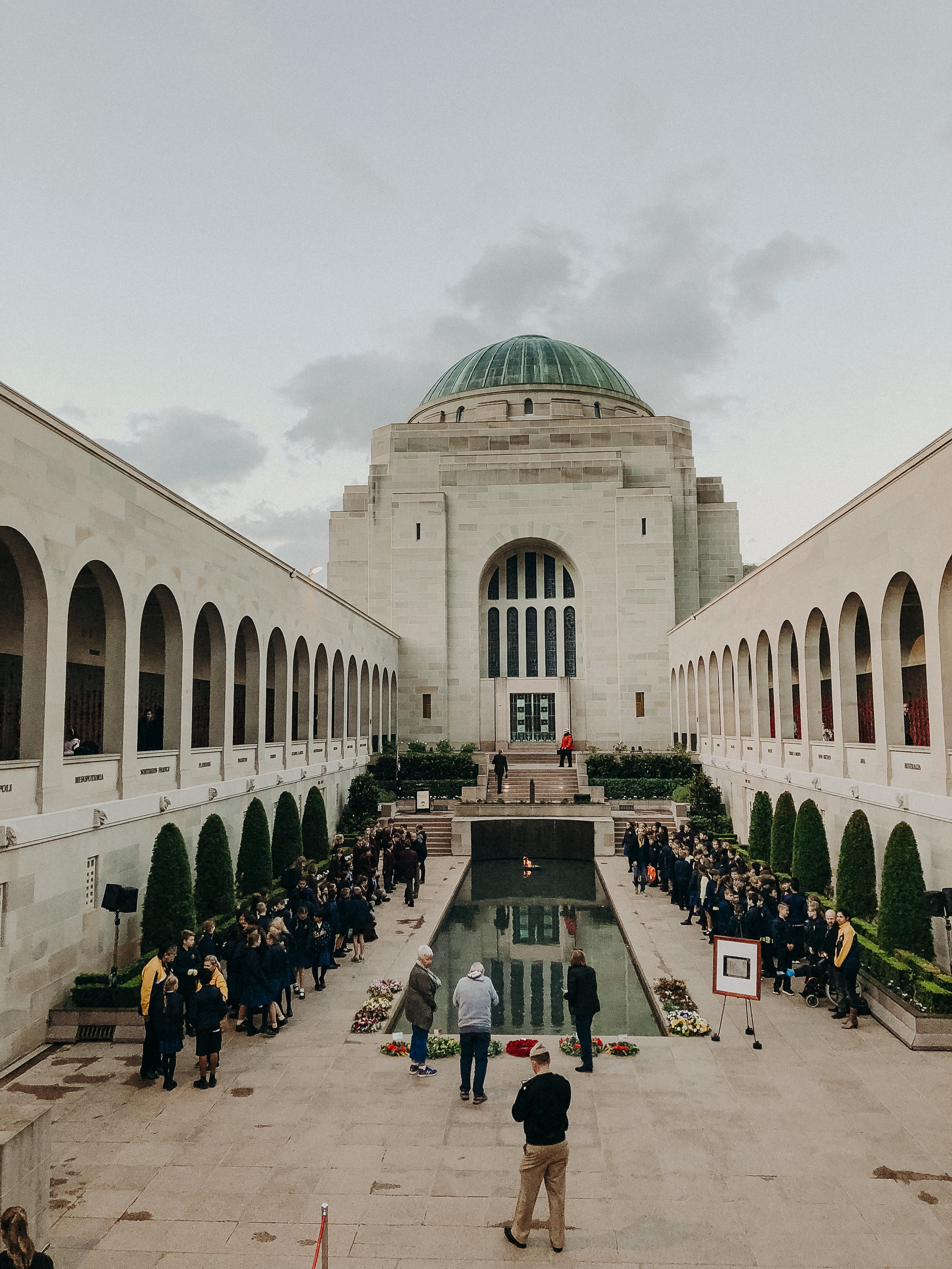  The Australian War Memorial during their  Last Post Ceremony , which takes place every day at 4:55pm. 