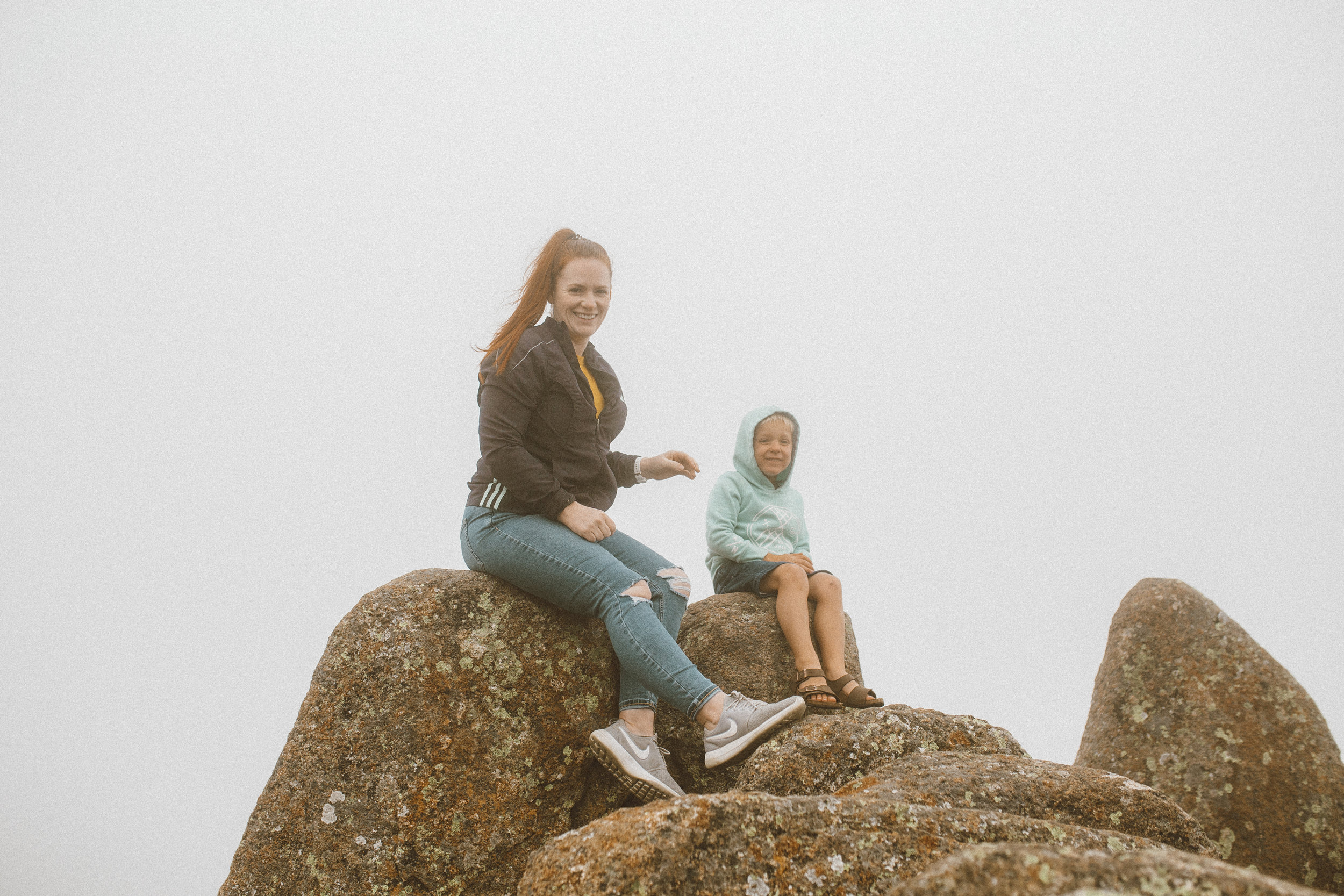  Before—all smiles (above) After—almost falling (below) 