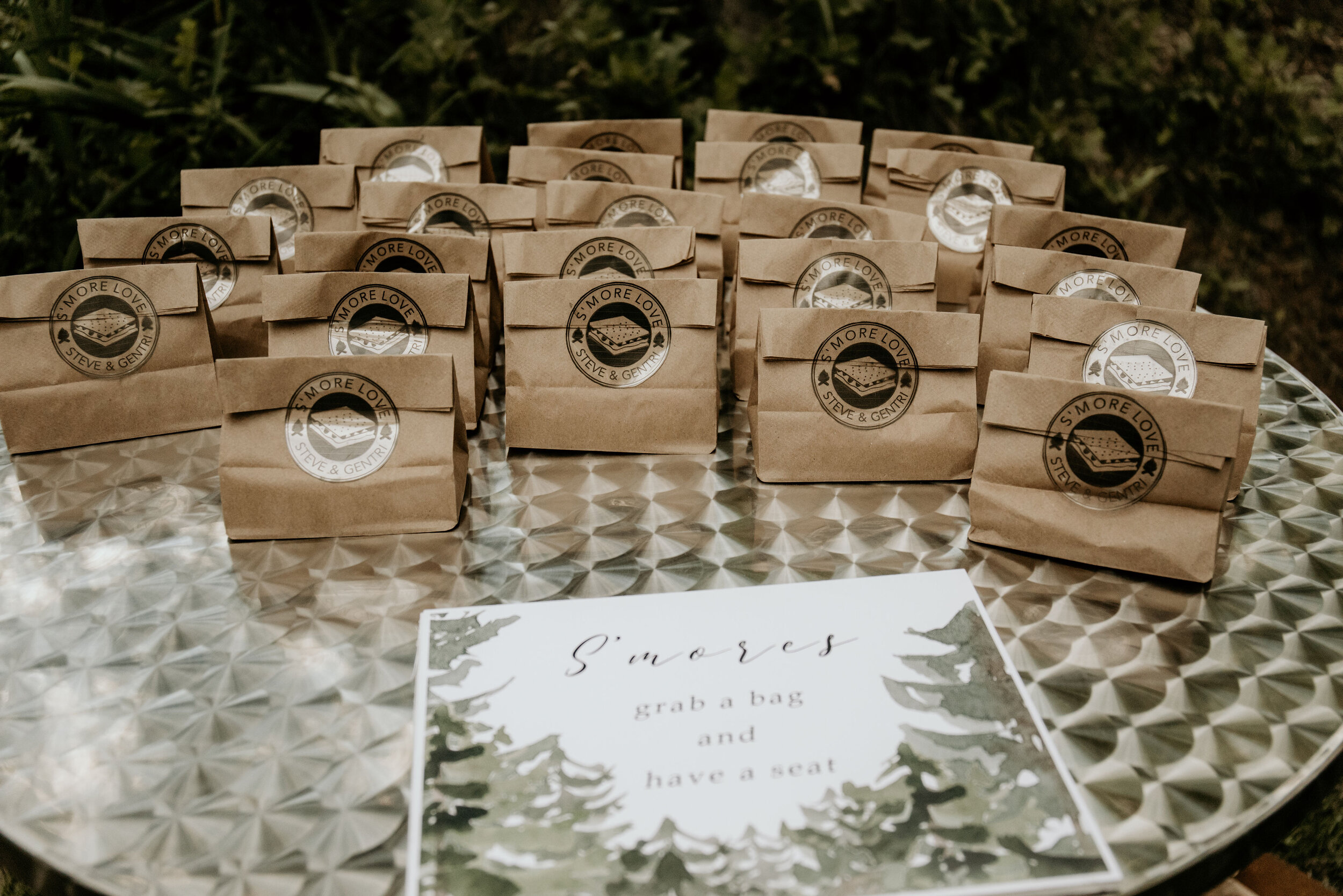  My mom made all of these s’mores bags as well as the cones that held our exit flowers. She did so much to help with the wedding, I can’t express my gratitude enough! 