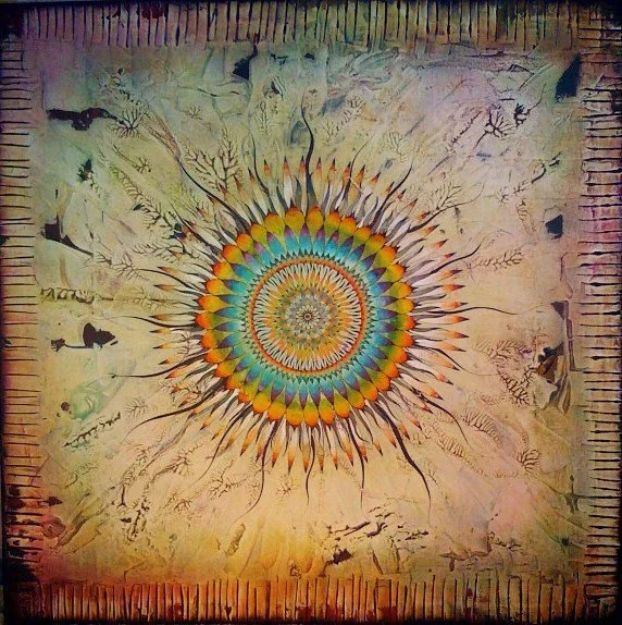 "BURST", 2009, 36"x36", on canvas. In Collection.