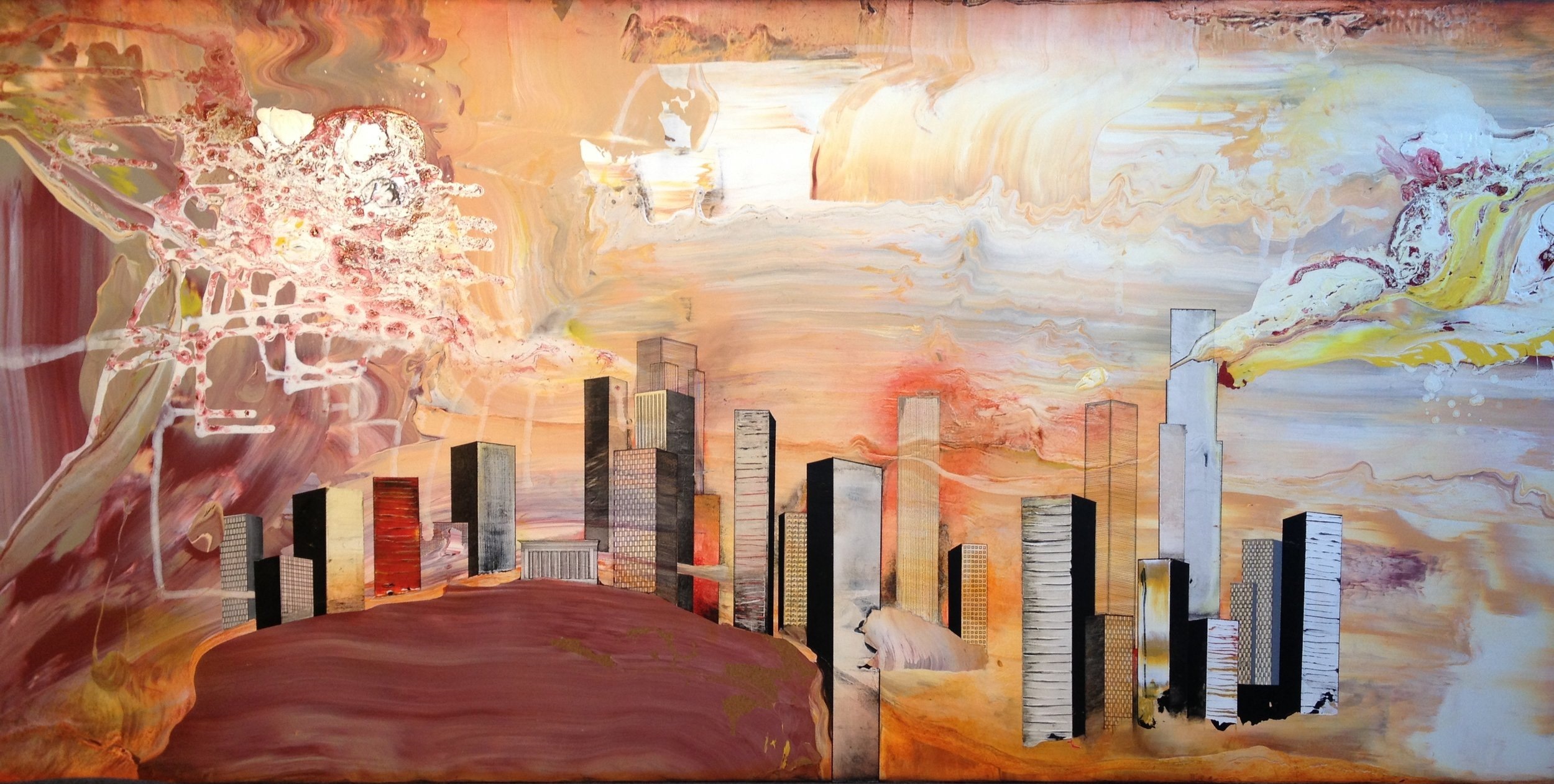  “Devils Playground”, 2013, 36x72, acrylic on wood. Available 