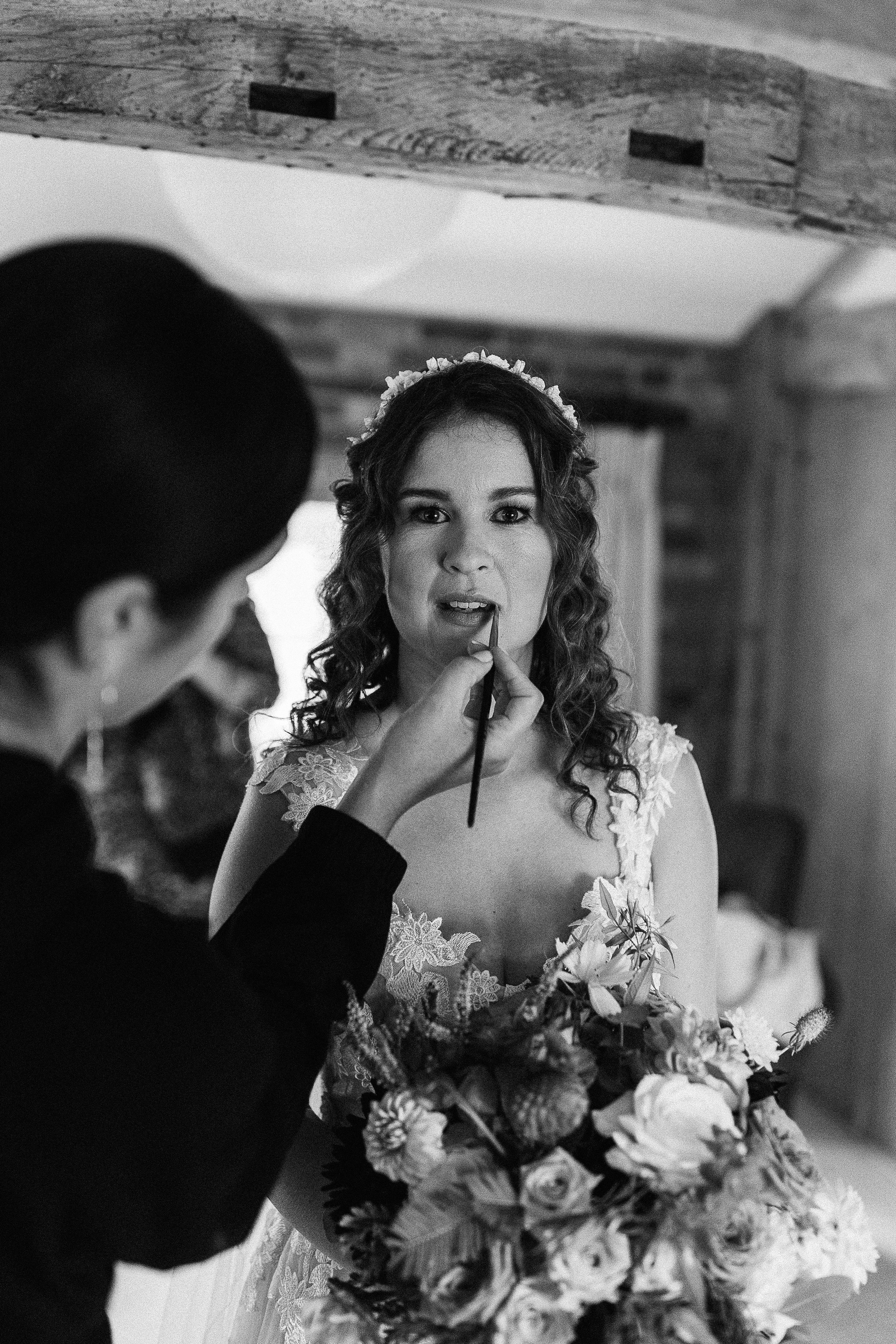 Bridal Makeup Action shot