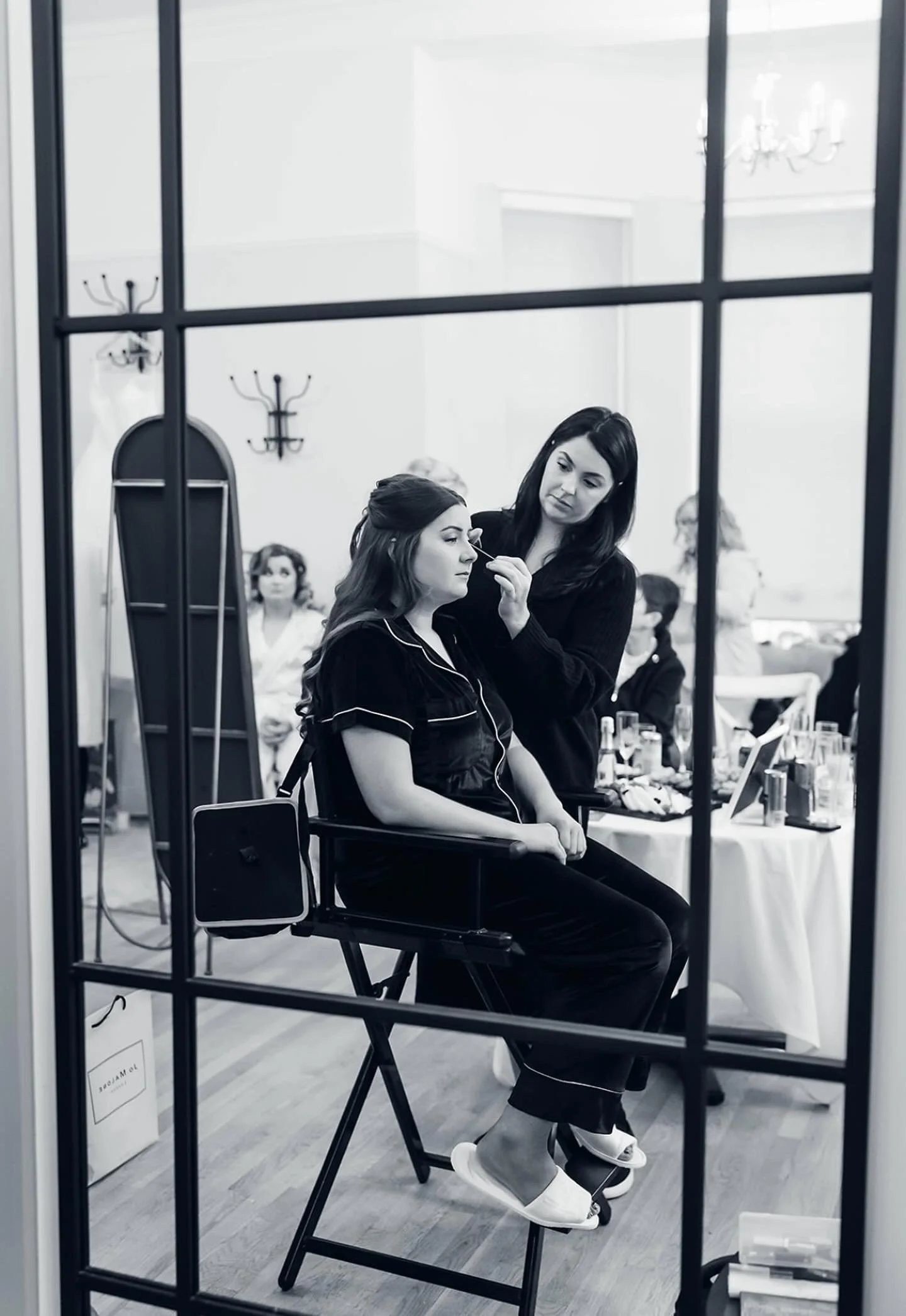 Katie, bridal makeup artist in action 