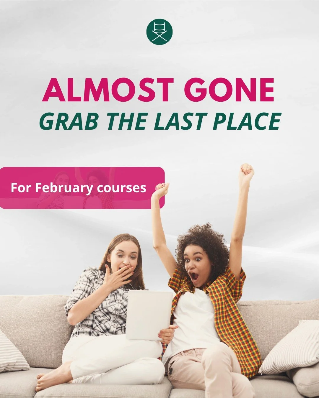 Our Intermediate Acting Course is almost sold out and it happened so quickly!
Only one spot left for February, so if you have been thinking about joining, now is the moment.

And for those eyeing the Advanced course, be quick, that one is already fil