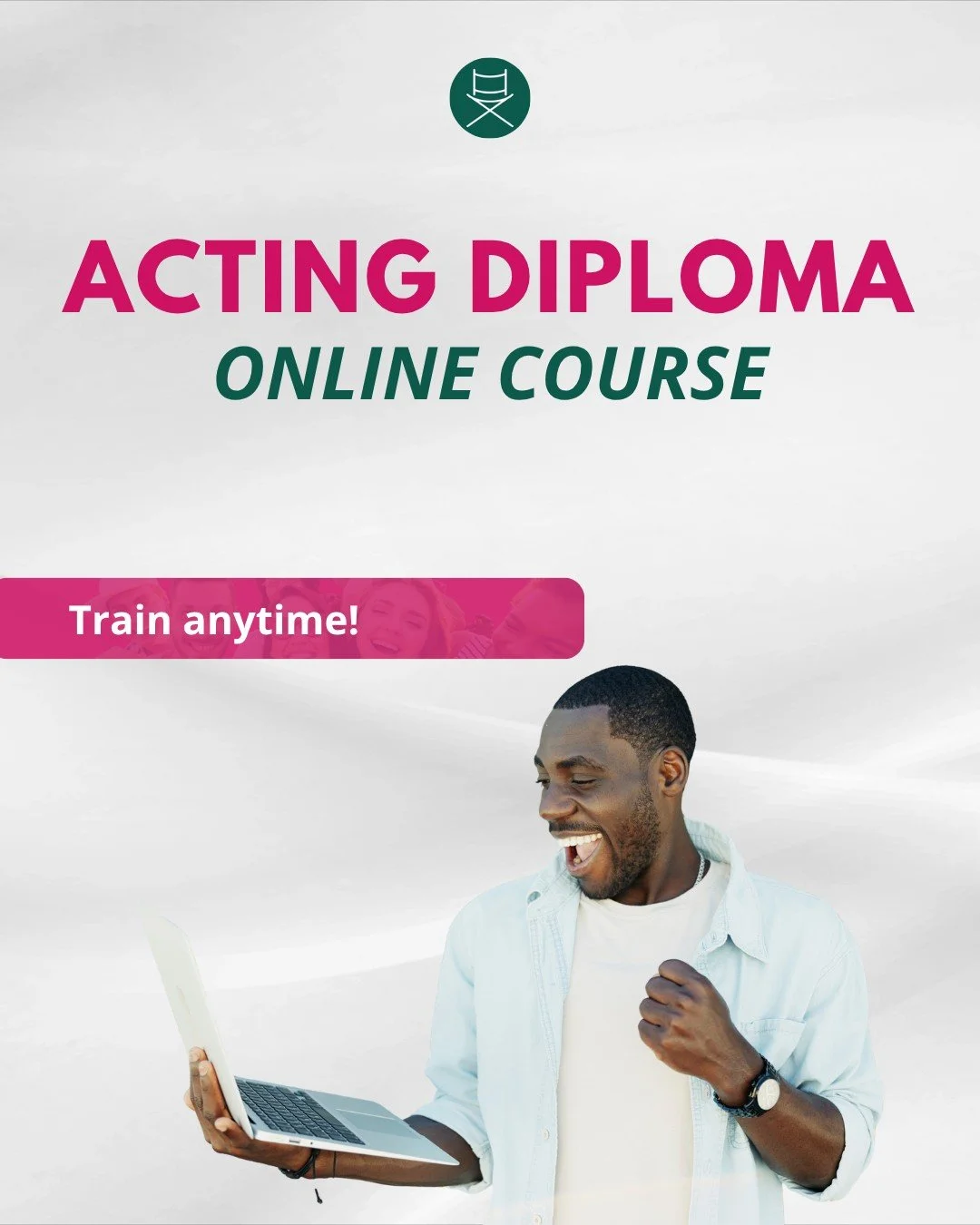 Want to take your acting further, but need something flexible? 

Our Acting Diploma Online lets you train seriously, from wherever you are!
You will build your skills through practical work, get real feedback from experienced coaches, and grow your c