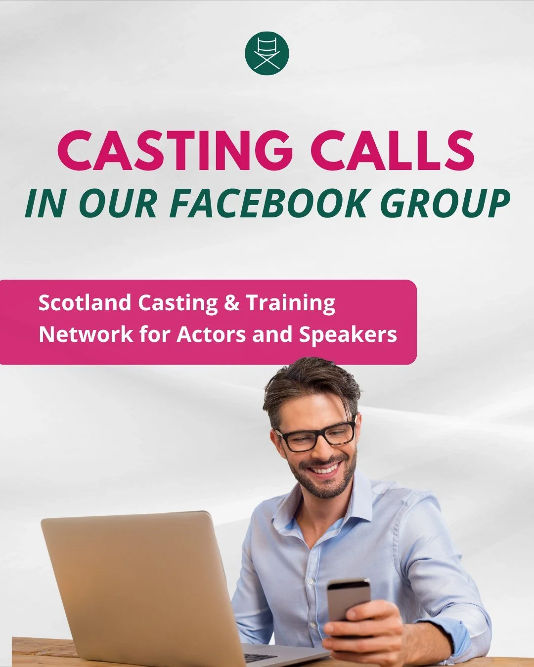 If you want more casting news landing your way, this is for you 👀

We have a Facebook group called Scotland Casting &amp; Training Network for Actors and Speakers, where we regularly share opportunities, updates and useful info.

It is a great place