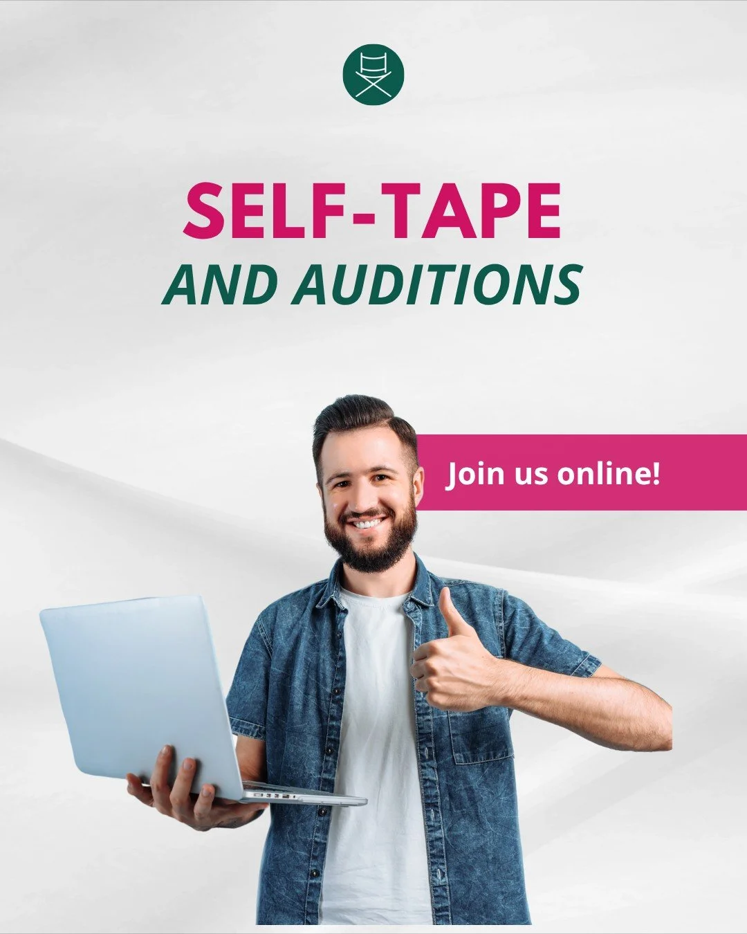 If you are serious about getting auditions, you need to get good at self tapes 🎬

It is the first thing casting directors see, and it can be the difference between being called back or not.

This course is all about doing it properly.
How to set it 