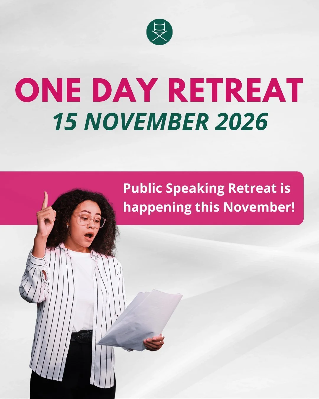 Public speaking is one of those things we know we need to practise&hellip; but standing up in front of people and actually doing it can feel VERY different 😅

That is exactly why we created our Public Speaking Intensive Retreat., which is coming up 