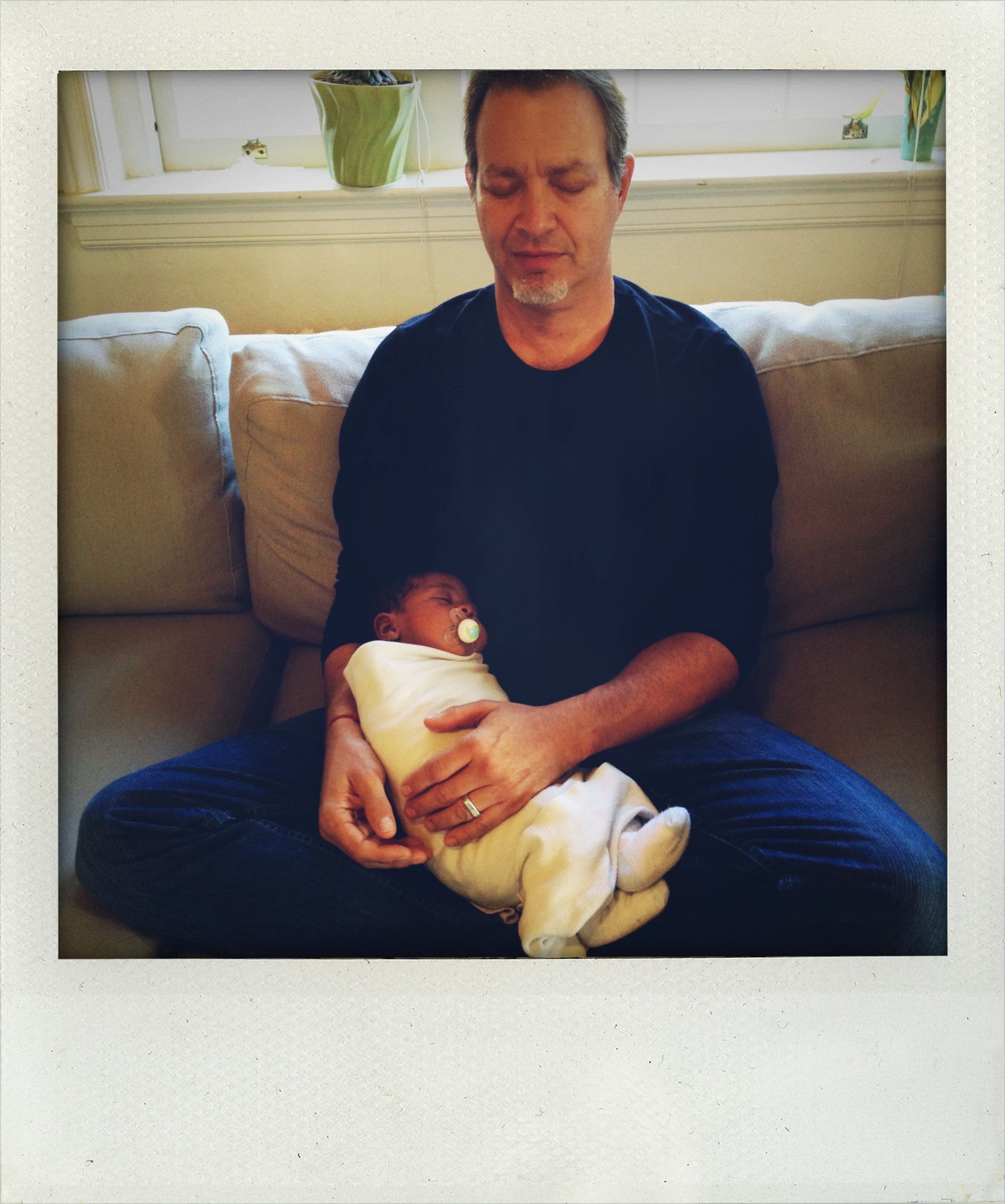 James meditating with Joshua in 2011. He loved it!