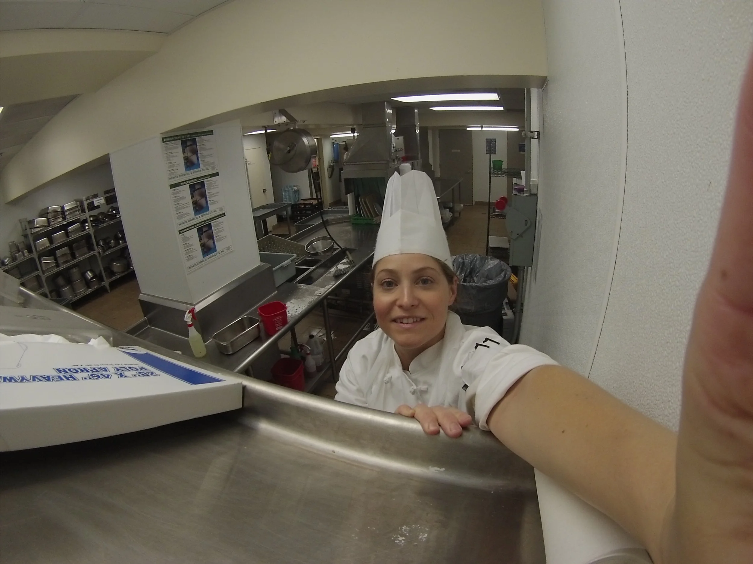 Kristin in the OCC dish pit.JPG