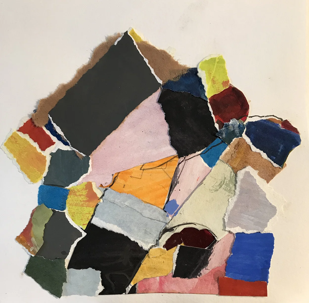 Small work / Collage with painted paper / 2018 / no.11