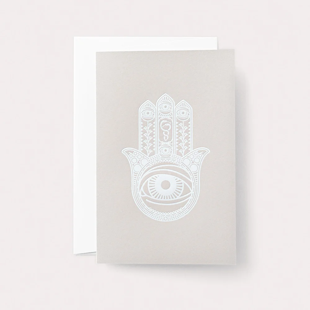 White Khamsa card