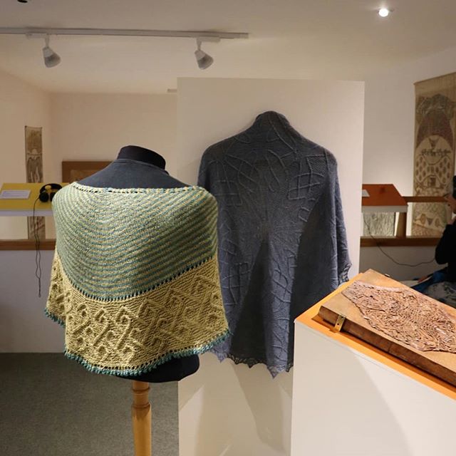 Last night I visited Groam House Museum in Rosemarkie (just north of Inverness). I first visited this museum in 2014, when researching for my first book Celtic Cable Shawls. I'm delighted to be featured in their summer exhibition, Crafting the Celtic