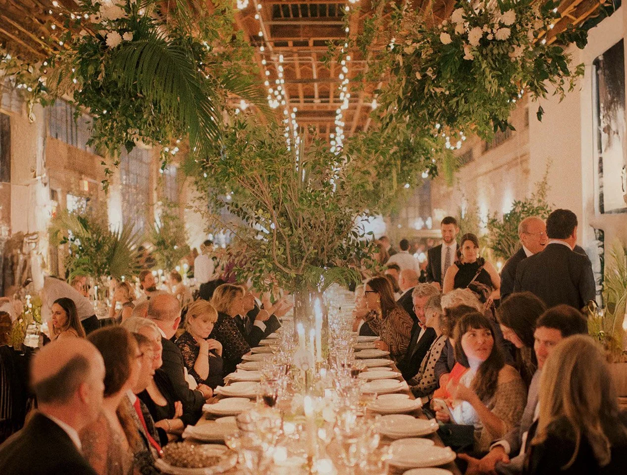 NYC sustainable catering event spring florals