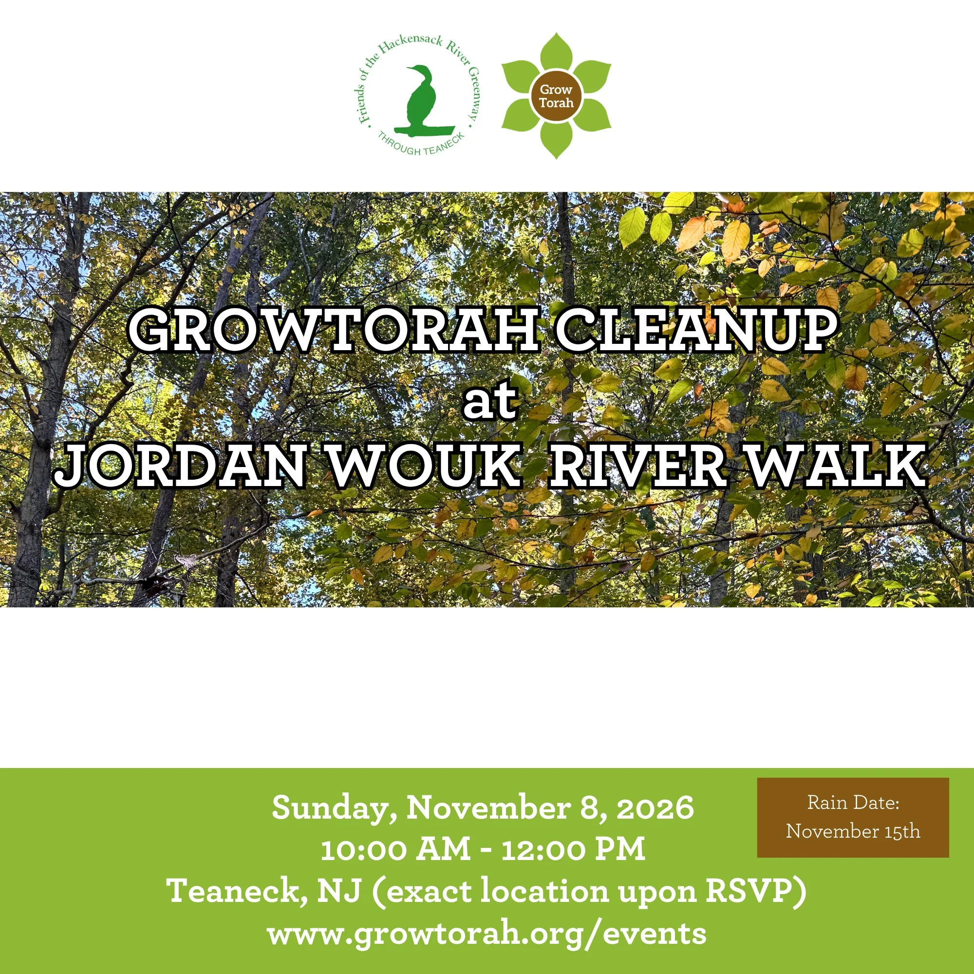 Teaneck Fall Park Cleanup 2026!