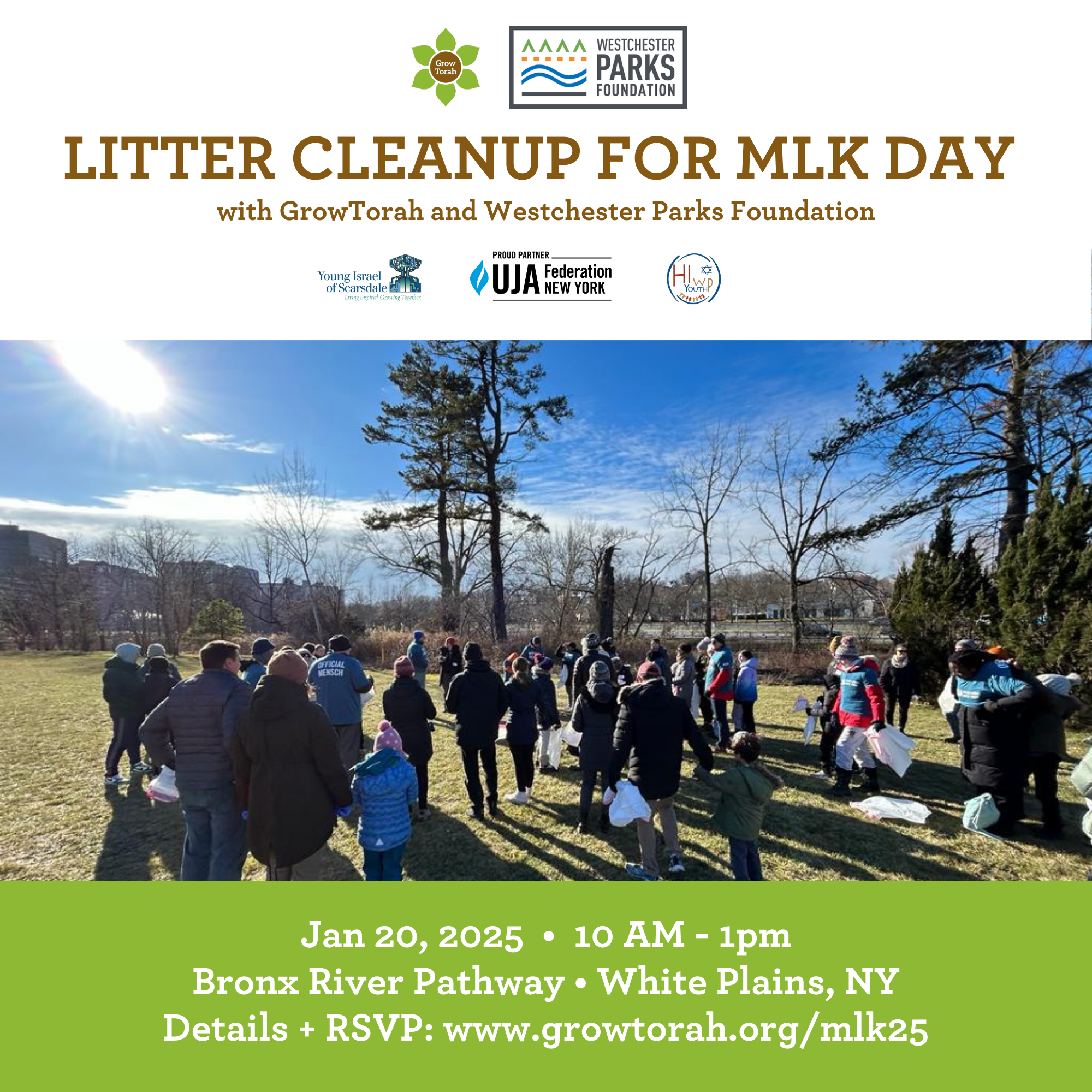 GrowTorah + WPF MLK Day Litter Clean up